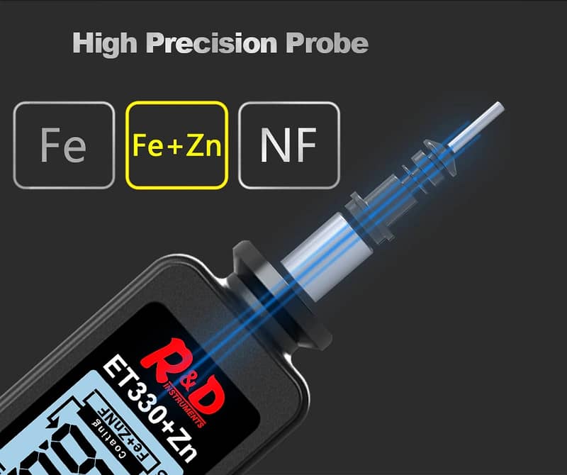 Car Paint Thickness Gauge check R&D ET330  Electroplate Metal Coating 1