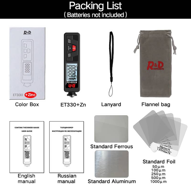 Car Paint Thickness Gauge check R&D ET330  Electroplate Metal Coating 7