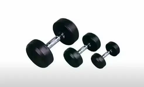 RUBBER COATED DUMBBELLS /plates 2