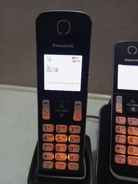 UK imported Panasonic twin cordless phone with answer machine+intercom 2