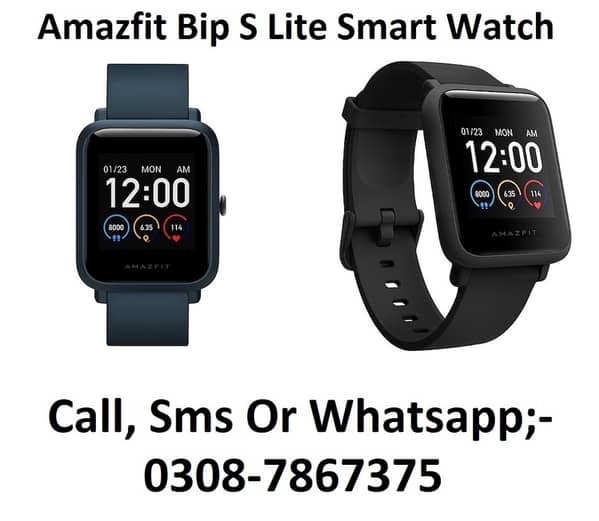 Amazfit Bip S Lite Smart Watch With 1 28 Always On Display New Box Pa Watches