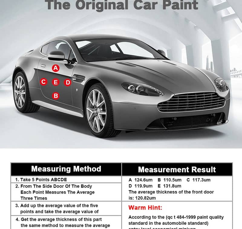 Car Paint Tester checker R&D TC100 Coating Thickness 0.1micron/0-1300 3