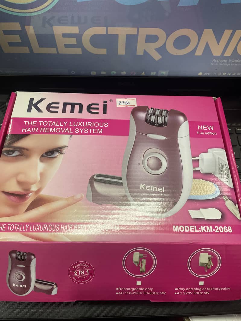 Kemei  Women hair removal Epilator Shaver Rechargeable  Product detail 0