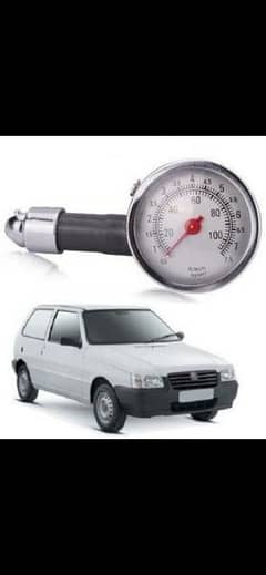 tyre pressure gauge chrome round universal for ALL
