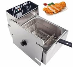 Single Electric Deep Fryer Stainless Steel French Fries Frying Machine