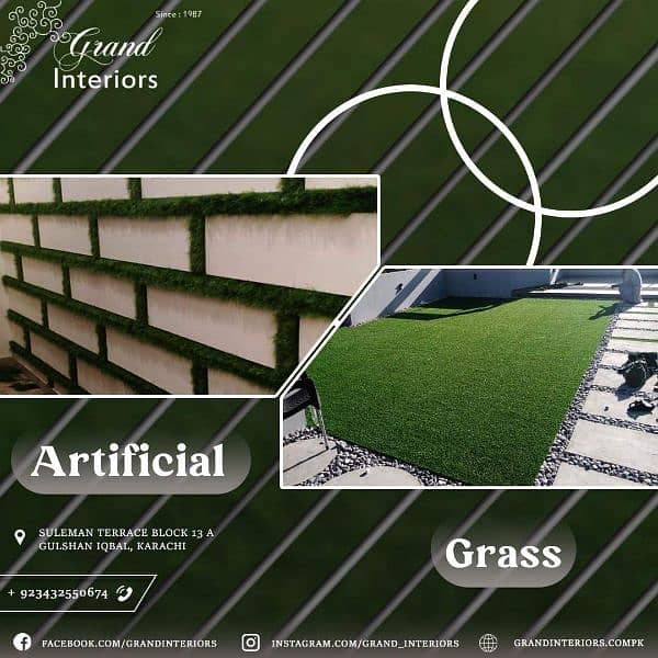 artificial grass astro turf vinyl flooring laminated  Grand interiors 0