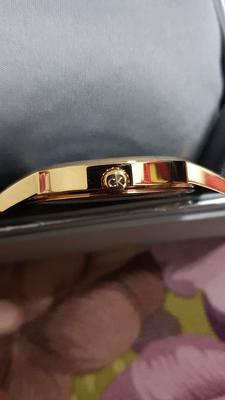 Calvin Klein Men`s Ebony Rose Gold Case Black Leather Watch K2G2G6C3 4