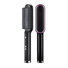 2 In 1 Ionic Straightening Brush With 3 Heat Levels Fast