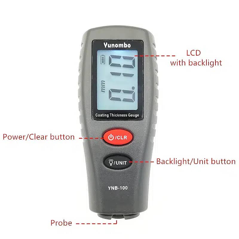 Car Paint Tester Yunombo YNB100 Digital  ThicknessThickness Coating 3