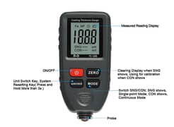 Car Paint Tester R&D TC100 Coating Thickness Gauge 0.1micron / 0-1300