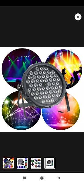 36 54 led Sound Activated Rotating Disco Light Colorful LED Stag 1