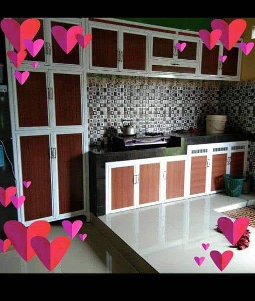 Aluminium Glass kitchen cabinets. 1