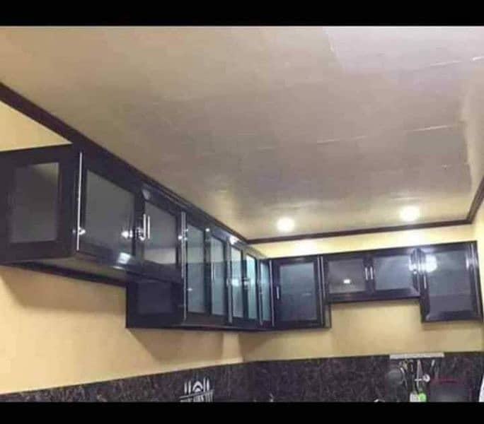 Aluminium Glass kitchen cabinets. 7