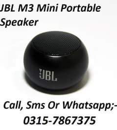 JBL M3 Mini Portable Speaker New Box Packed Home Delivery Allover Pak