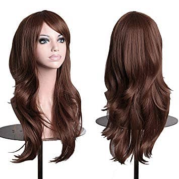 Long Straight Hairstyle Women Wigs Black brown 0