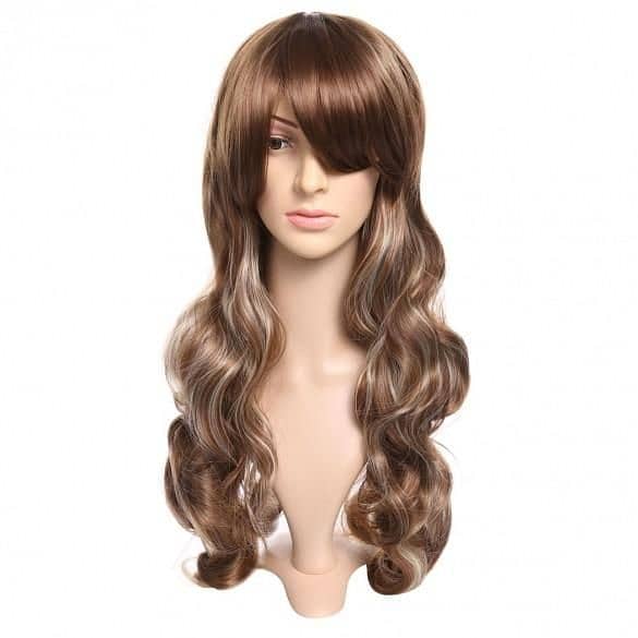 Long Straight Hairstyle Women Wigs Black brown 2