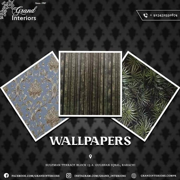 Wall designer 3d wallpapers by Grand interiors 0