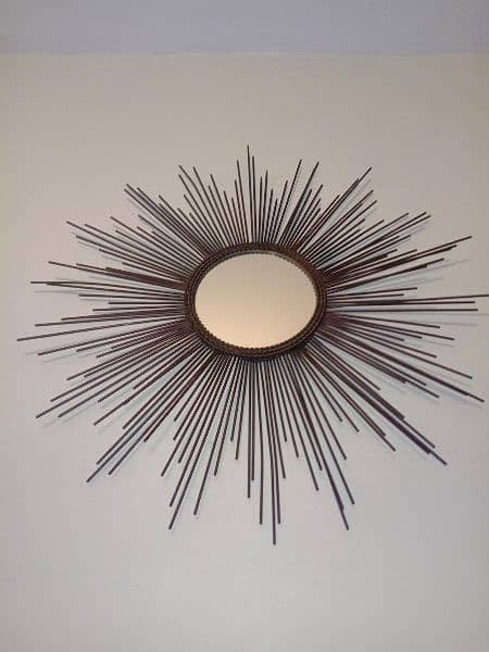 Vintage style Mid Century Starburst Mirror available for sale 13