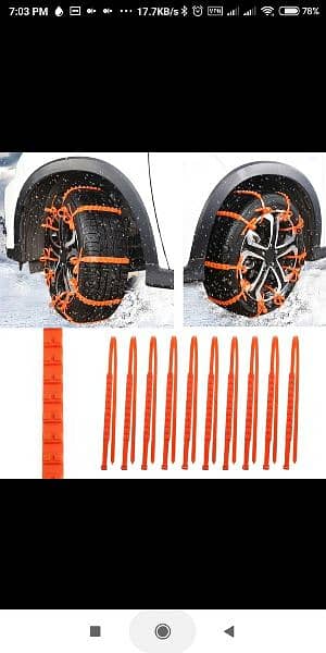 10pcs Universal Anti-Slip Car SUV Plastic Winter Tire Snow Chains 5