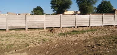 boundary wall (precast) and roof