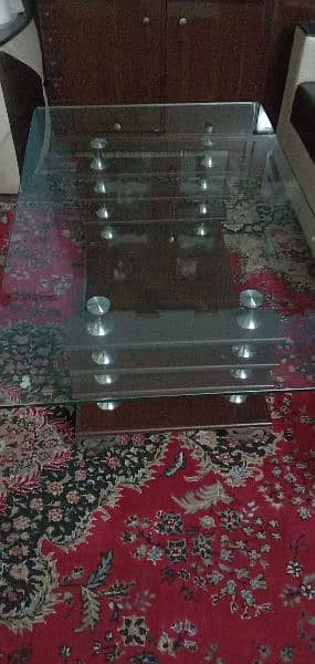 central table with top glass