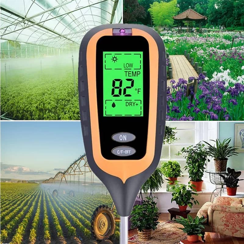Soil PH Meter 4 In 1 Digital PH Meter Soil Moisture Temperature Meter 2