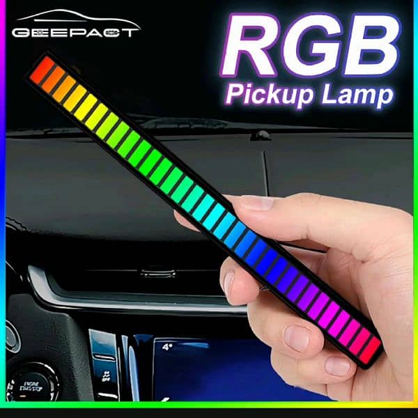 RGB Pickup Light Car Mounted Music Spectrum Light Voice Control Rh 0