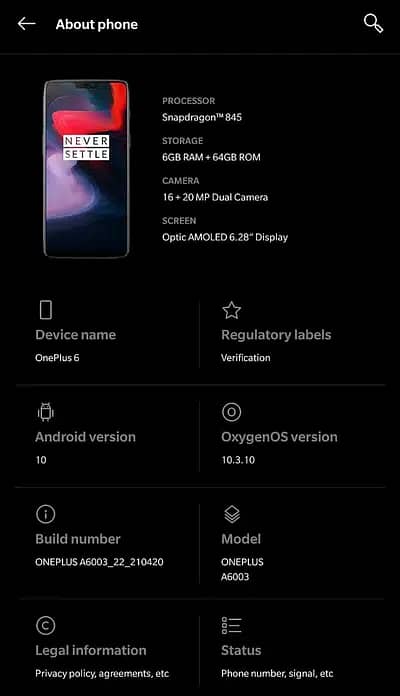 Oneplus 6 6/64 Full Box 1