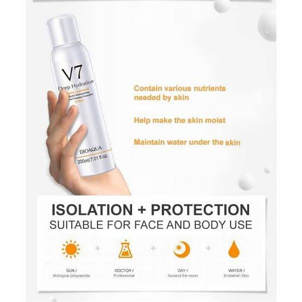 New) BioAqua V7 Deep Hydration Whitening Spray 200-ML 1