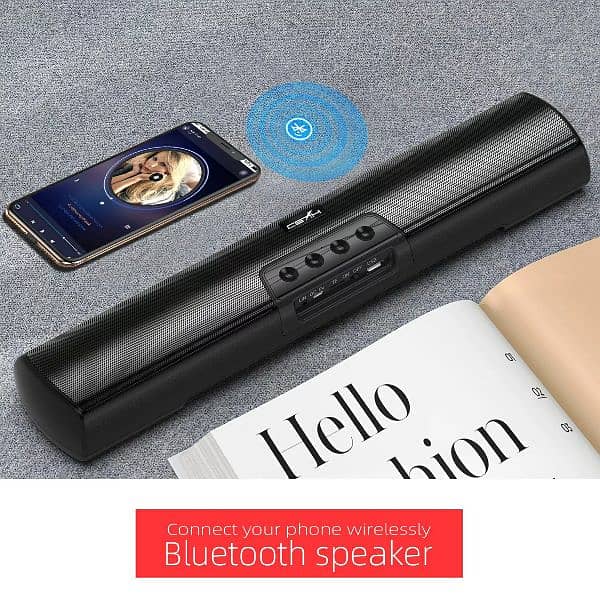 Wireless Bluetooth Soundbar, Desktop Speaker, Home Theater System 3