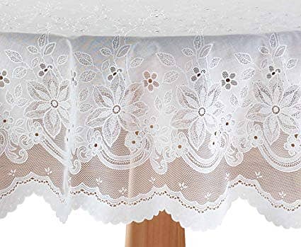 Vinyl Lace Tablecloth Protects Table only cover 4