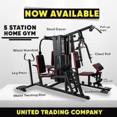 FIVE STATION HOME GYM MULTI FUMCTION & FITNESS EQUIPMENT 0