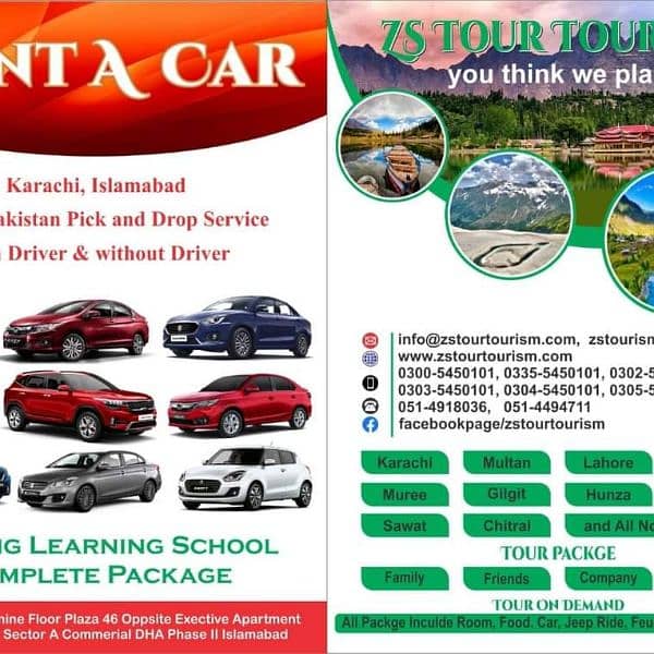 ZS TOUR TOURISM RENT A CAR SERVICE ISLAMABAD TO NORTHERN AREAS 1