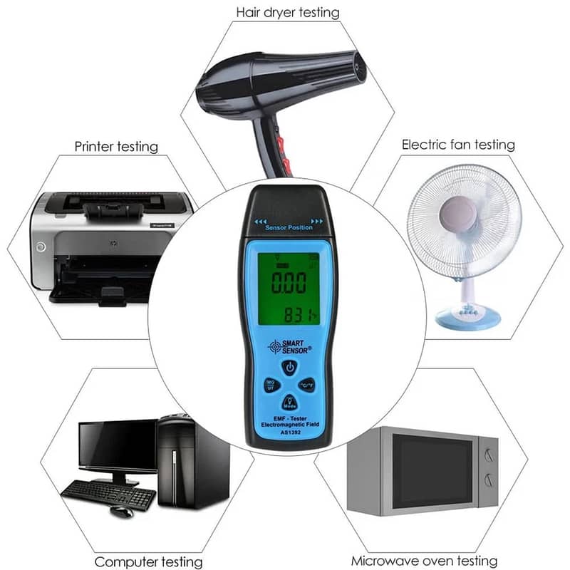 EMF Tester SMART SENSOR  Mini Digital LCD AS1392 Electromagnetic Field 3