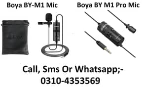 Boya By-M1 By M1 pro lavalier mic Mic Original with 1.5 Years Warranty