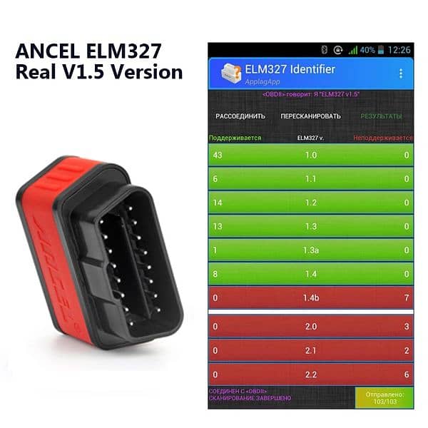 Original Ancel iCar2 Bluetooth ELM327 V1.5 Scanner For Android Phone 2
