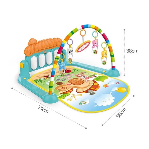 Huanger - 3 in 1 Newborn Baby Play Gym Piano Fitness Rack Mat 0