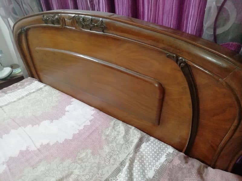 solid wooden bed with dressing table 1