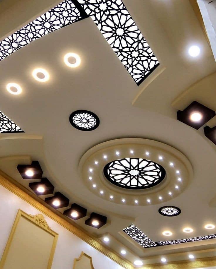 Pop ceiling work /Wall paneling/Best Roof 3D Fall ceiling Design 1