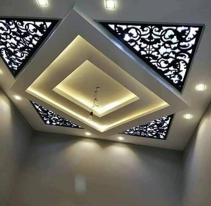 Pop ceiling work /Wall paneling/Best Roof 3D Fall ceiling Design 2
