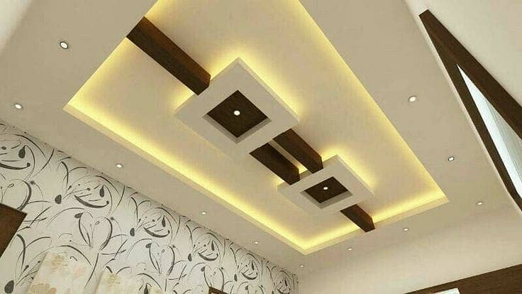Pop ceiling work /Wall paneling/Best Roof 3D Fall ceiling Design 8