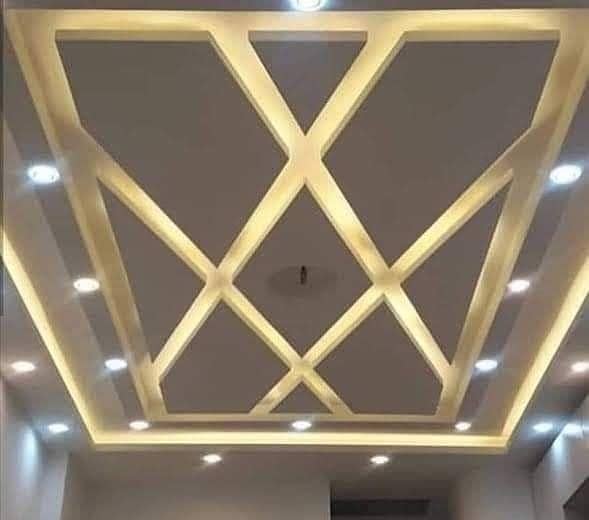 Pop ceiling work /Wall paneling/Best Roof 3D Fall ceiling Design 19