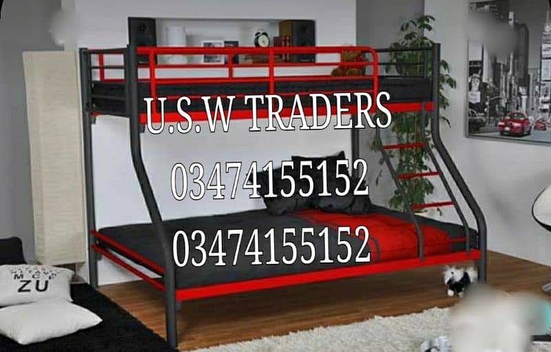 iron folding bunker triple beds kids and elders 2