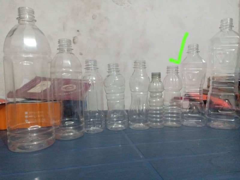empty plastic water, Juice and beverages bottles 14