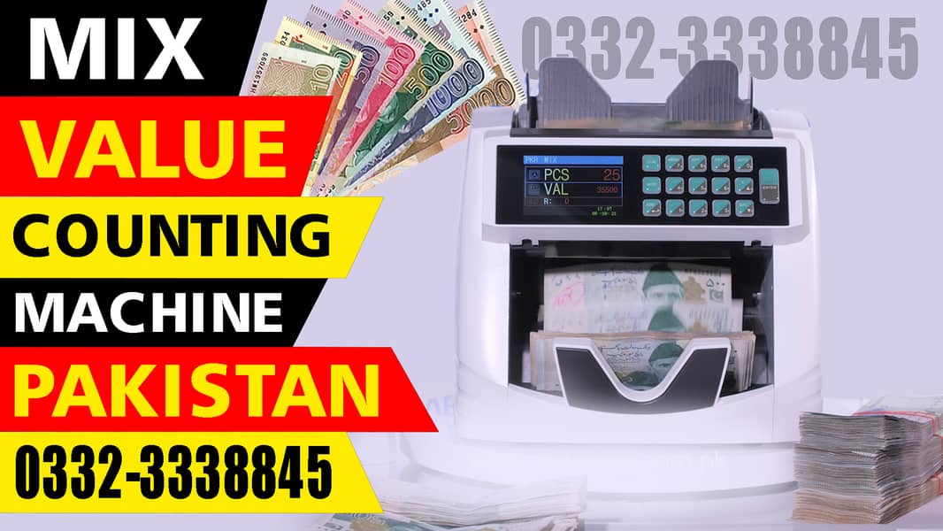 mix value fake note cash billing til counting machine, locker pakistan 0