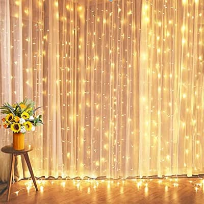 Curtain Of Fairy Light -10 X 10 Feet Multi Color - With Multi Function
