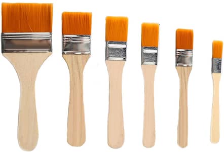 Nylon Paint Brush Set For Base Making (6Pcs) 1
