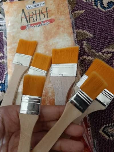 Nylon Paint Brush Set For Base Making (6Pcs) 4