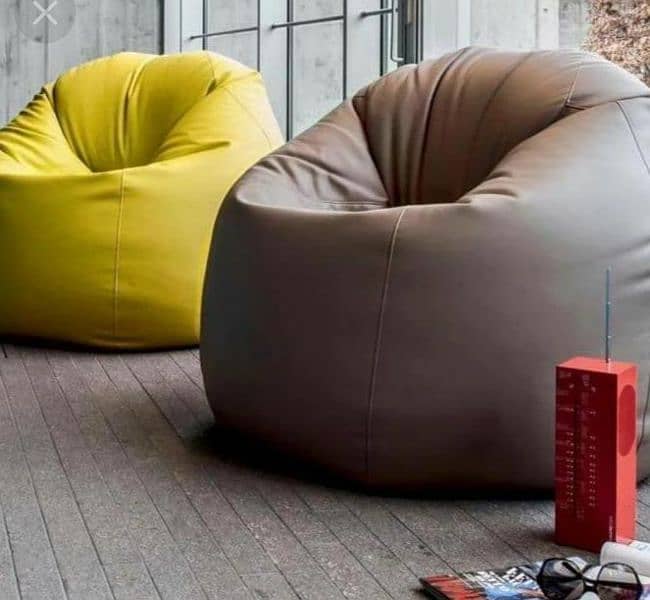 Leather Bean Bags _ Chairs_ Furniture For home & Office Use 2
