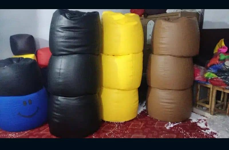 Leather Bean Bags _ Chairs_ Furniture For home & Office Use 3